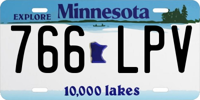 MN license plate 766LPV