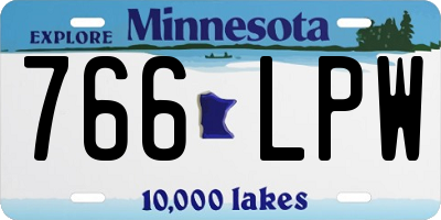 MN license plate 766LPW