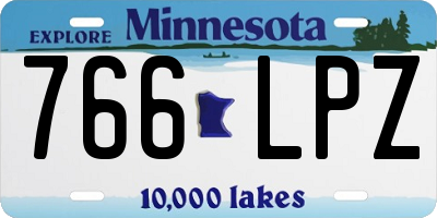 MN license plate 766LPZ