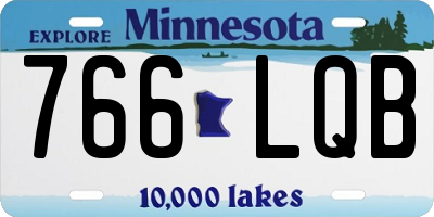 MN license plate 766LQB