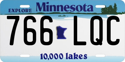 MN license plate 766LQC