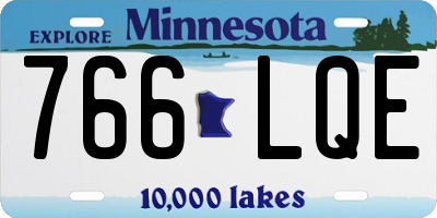 MN license plate 766LQE
