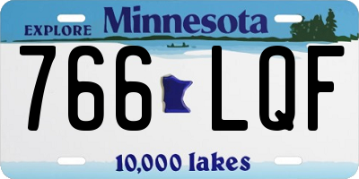 MN license plate 766LQF