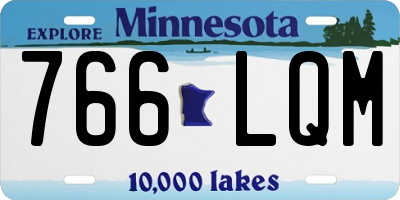MN license plate 766LQM