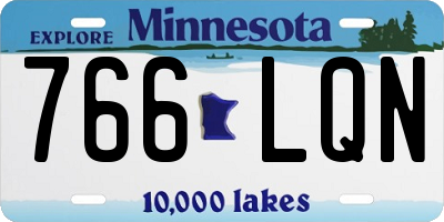 MN license plate 766LQN