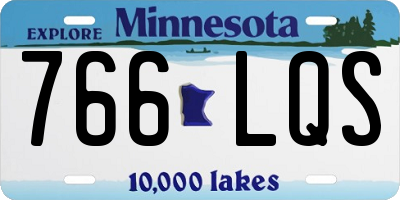 MN license plate 766LQS