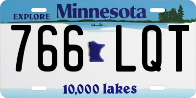 MN license plate 766LQT