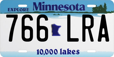 MN license plate 766LRA