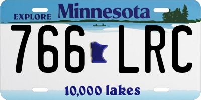 MN license plate 766LRC
