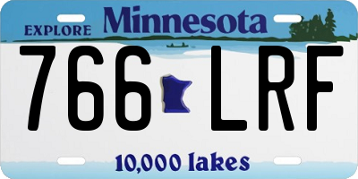MN license plate 766LRF