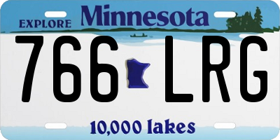 MN license plate 766LRG