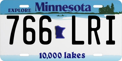 MN license plate 766LRI