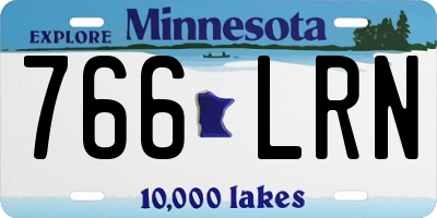 MN license plate 766LRN