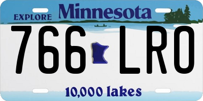 MN license plate 766LRO