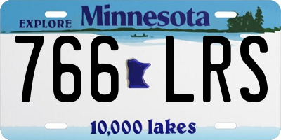 MN license plate 766LRS