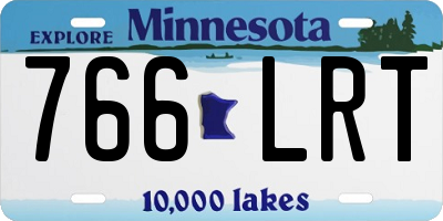 MN license plate 766LRT
