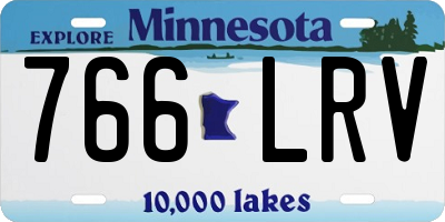 MN license plate 766LRV