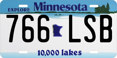 MN license plate 766LSB