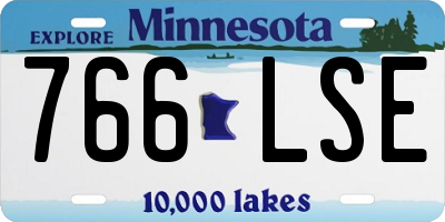 MN license plate 766LSE