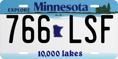 MN license plate 766LSF