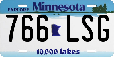 MN license plate 766LSG