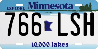MN license plate 766LSH