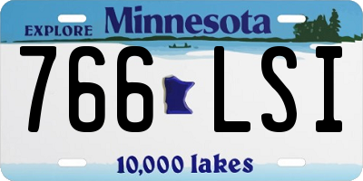 MN license plate 766LSI