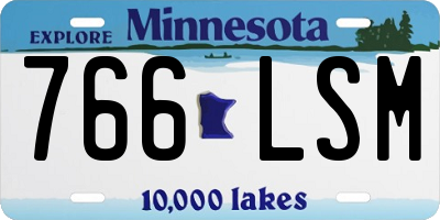 MN license plate 766LSM