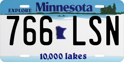 MN license plate 766LSN