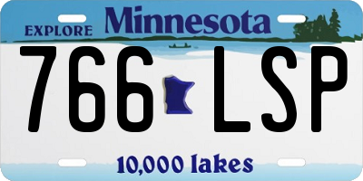 MN license plate 766LSP