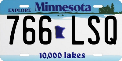 MN license plate 766LSQ
