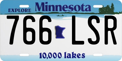 MN license plate 766LSR