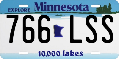 MN license plate 766LSS