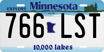 MN license plate 766LST