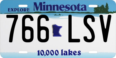 MN license plate 766LSV