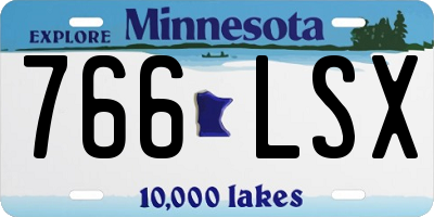 MN license plate 766LSX