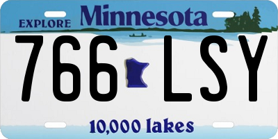 MN license plate 766LSY