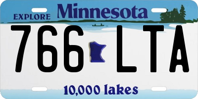 MN license plate 766LTA