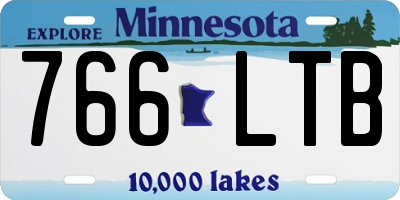 MN license plate 766LTB