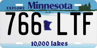 MN license plate 766LTF