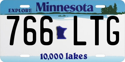 MN license plate 766LTG