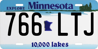 MN license plate 766LTJ