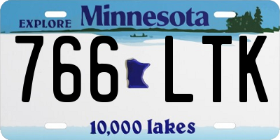 MN license plate 766LTK