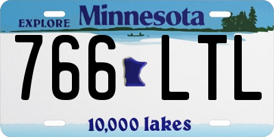 MN license plate 766LTL