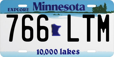 MN license plate 766LTM