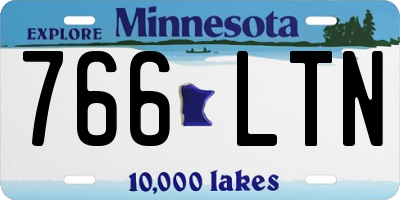 MN license plate 766LTN