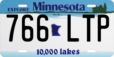 MN license plate 766LTP