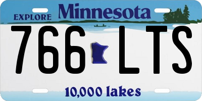 MN license plate 766LTS