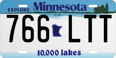 MN license plate 766LTT