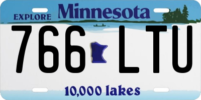 MN license plate 766LTU